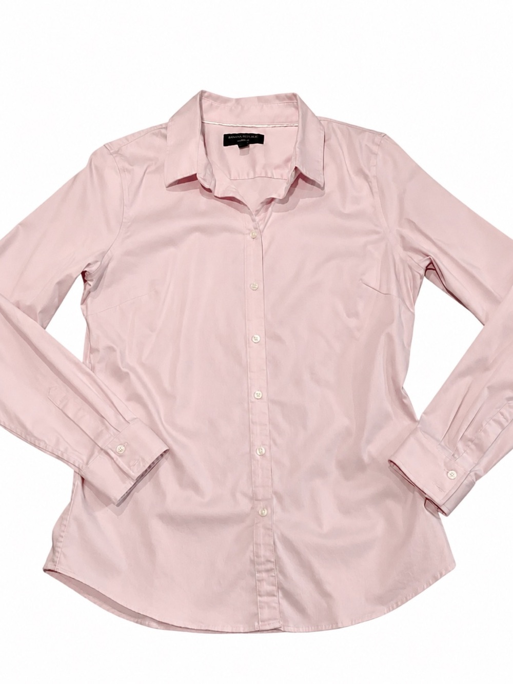 Banana Republic Tailored Fit Venetian Pink Button Down Shirt Size 10 Stretch